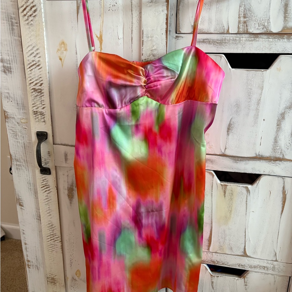 SHEIN Multicolor Tie-Dye Mini Dress